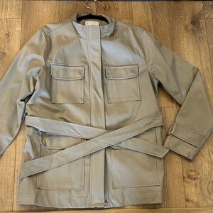 a new day Women's Faux Leather Jacket in Taupe